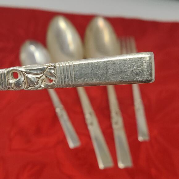 Set of 5 Serving Pcs Oneida Community MORNING STAR Silverplate - Picture 1 of 12